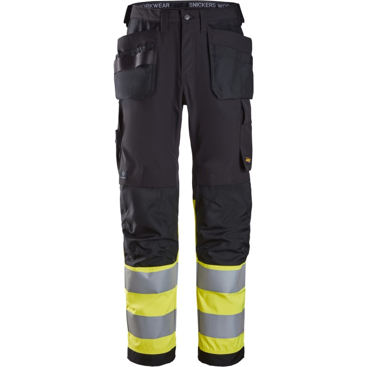 Snickers håndværkerbukser 6239, Sort/Hi-Vis Gul, 148