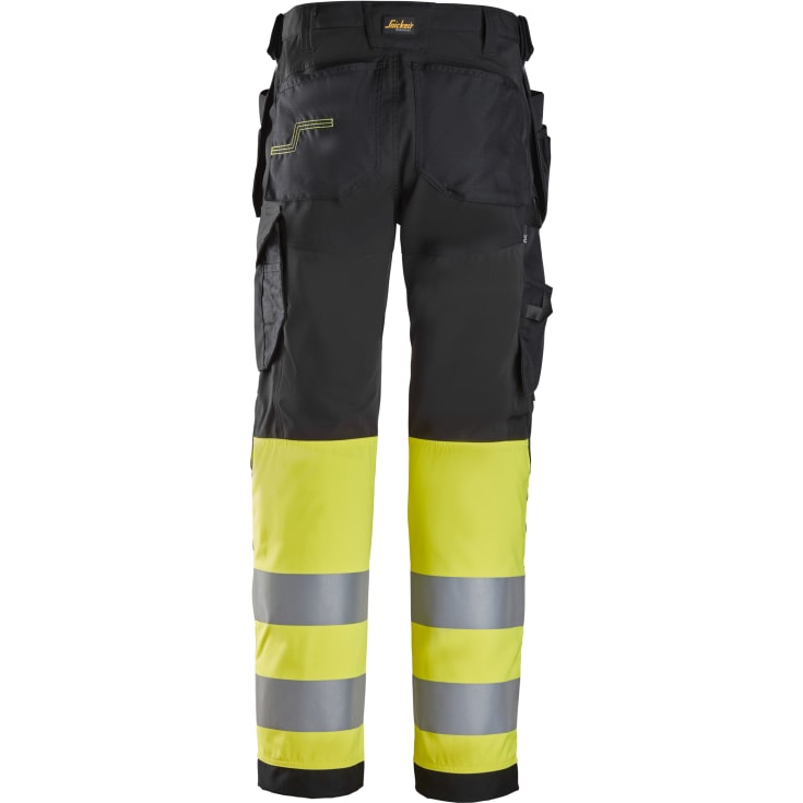 Snickers håndværkerbukser 6239, Sort/Hi-Vis Gul, 148