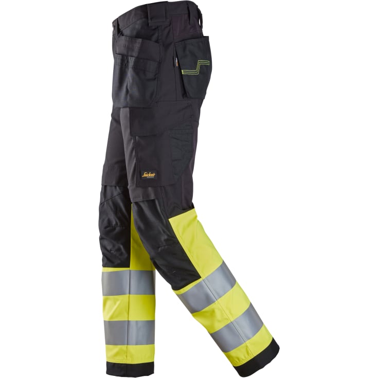 Snickers håndværkerbukser 6239, Sort/Hi-Vis Gul, 148