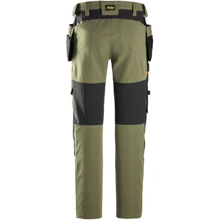 Snickers AllroundWork håndværkerbukser 6218 full stretch, Khaki Green/Black, 44