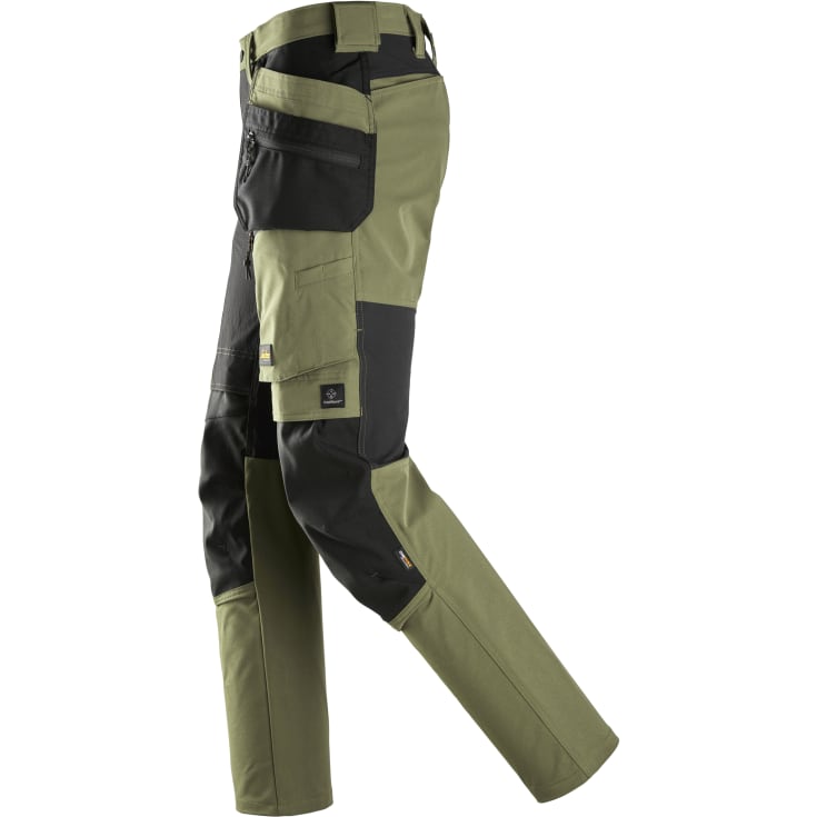 Snickers AllroundWork håndværkerbukser 6218 full stretch, Khaki Green/Black, 44