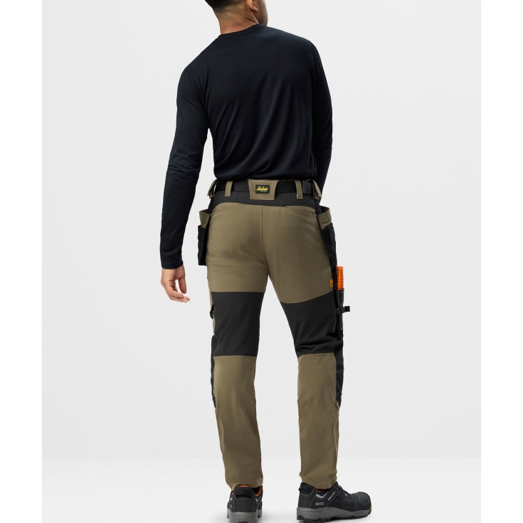 Snickers AllroundWork håndværkerbukser 6218 full stretch, Khaki Green/Black, 44