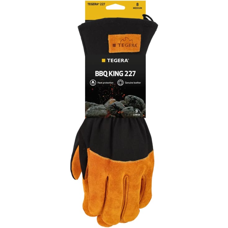 Tegera 227 grill læderhandsker, Sort, 8