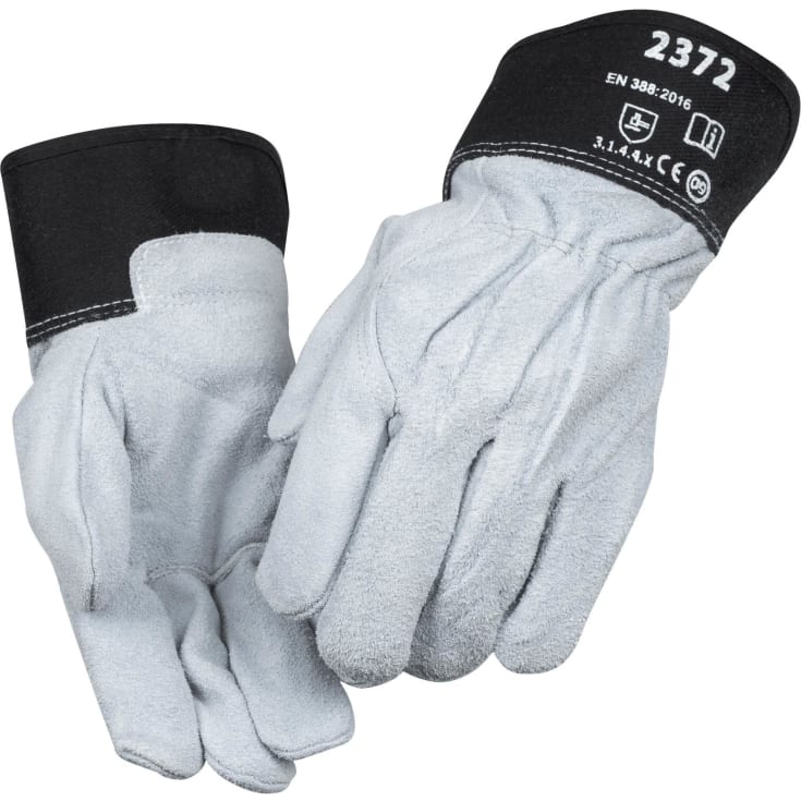 Thor 2372 Oksespalt luksus handsker, Hvid/Sort, 11