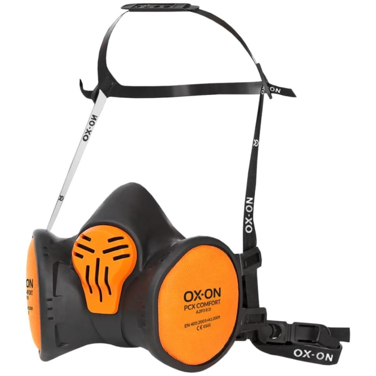 OX-ON Halvmaske PCX comfort A2P3 R D, Sort/Orange, ONESIZE