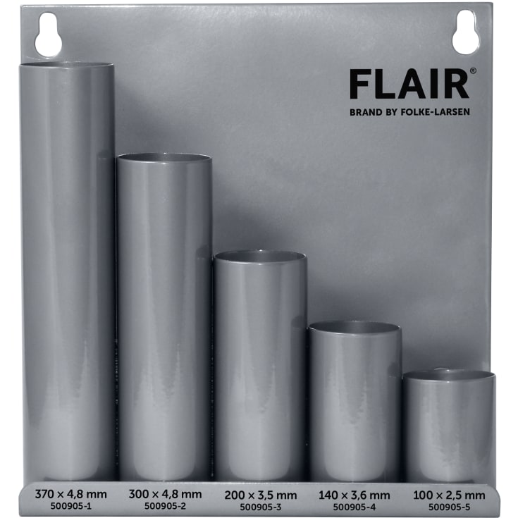 Display i metal til vægmontering inkl. stripssortiment