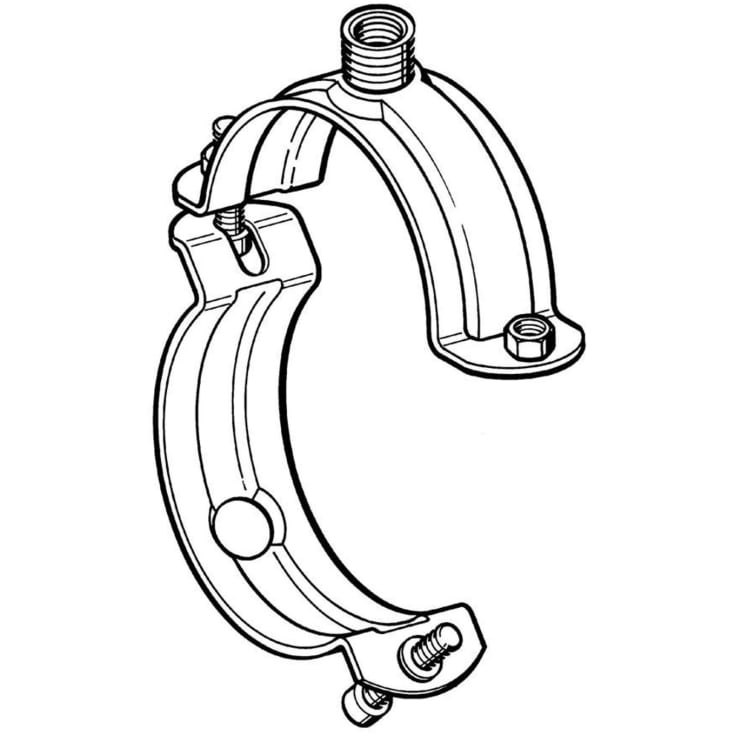 10 stk Scanclamp robust rørbøjle ⅜/M10/M12 uden gummi 207-216 mm