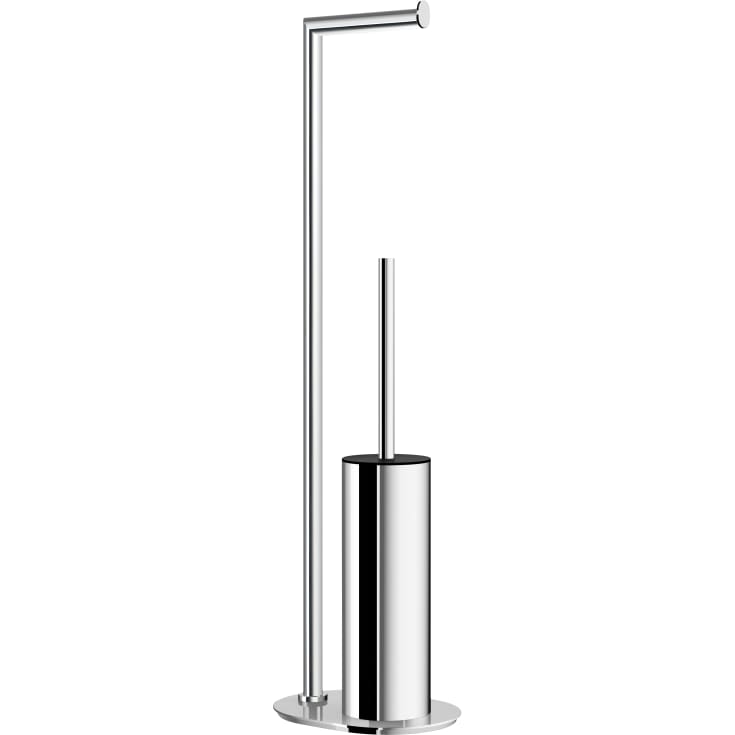 Smedbo Outline toiletpapirholder med toiletbørste, poleret rustfrit stål