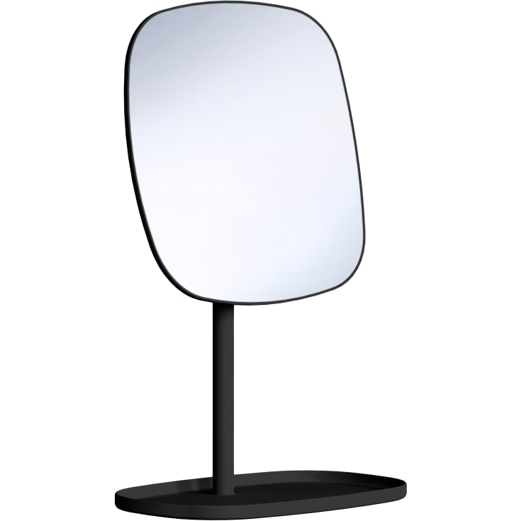 Beslagsboden Satin Square sminkspegel, svart