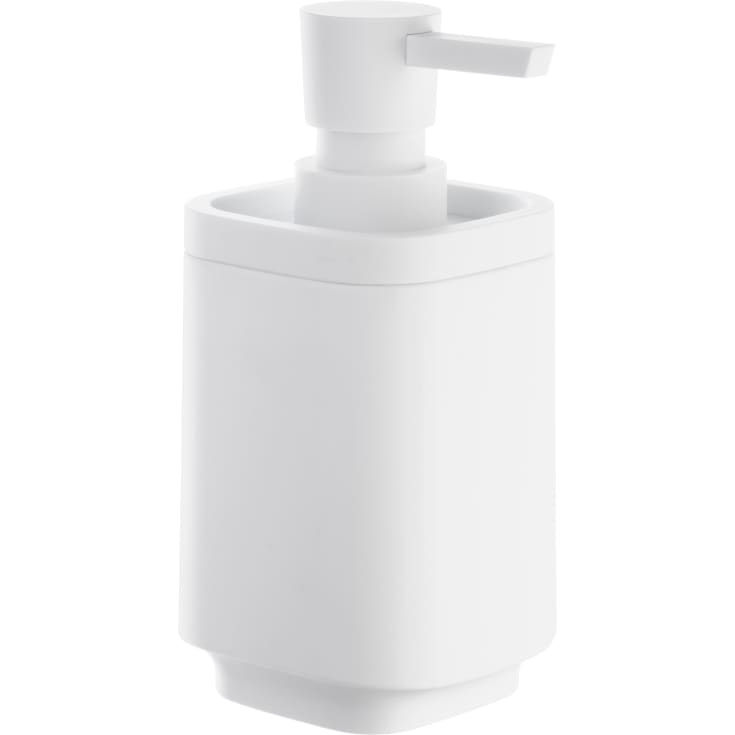 Beslagsboden Satin Square sæbedispenser, hvid