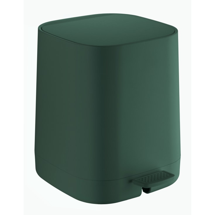 Beslagsboden Satin Square søppelbøtte, 4 liter, pedal, grønn
