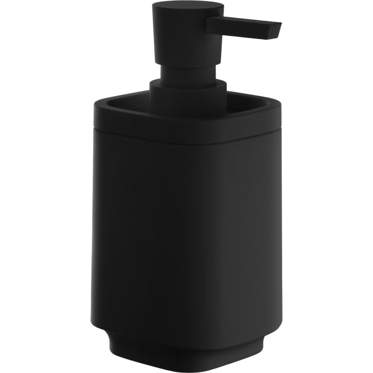 Beslagsboden Satin Square tvÄlpump, svart