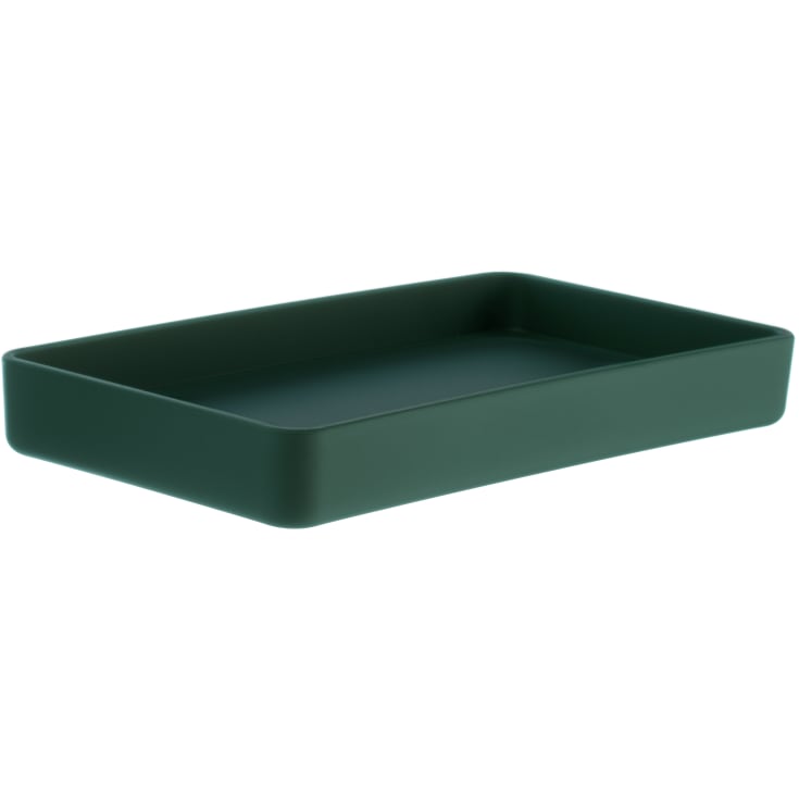 Beslagsboden Satin Square sæbeskål, grøn