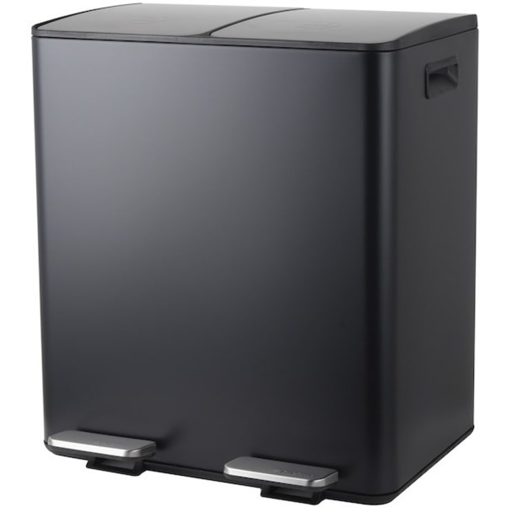 Spirella pedalspand Aliya matt-sort 2x20 liter