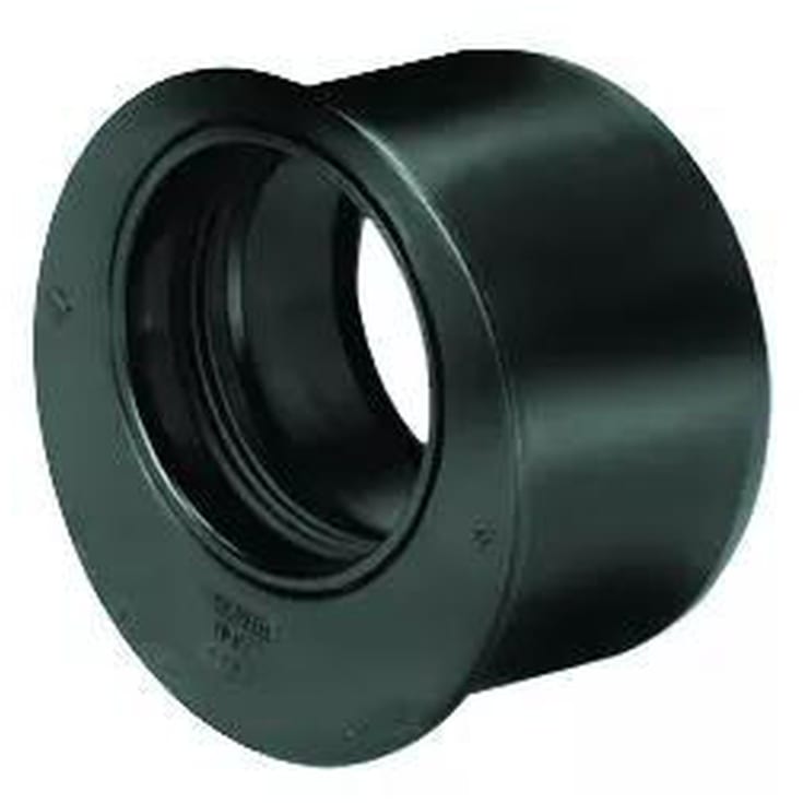 Wavin Wafix 75/50 mm PP reduksjon kort, sort