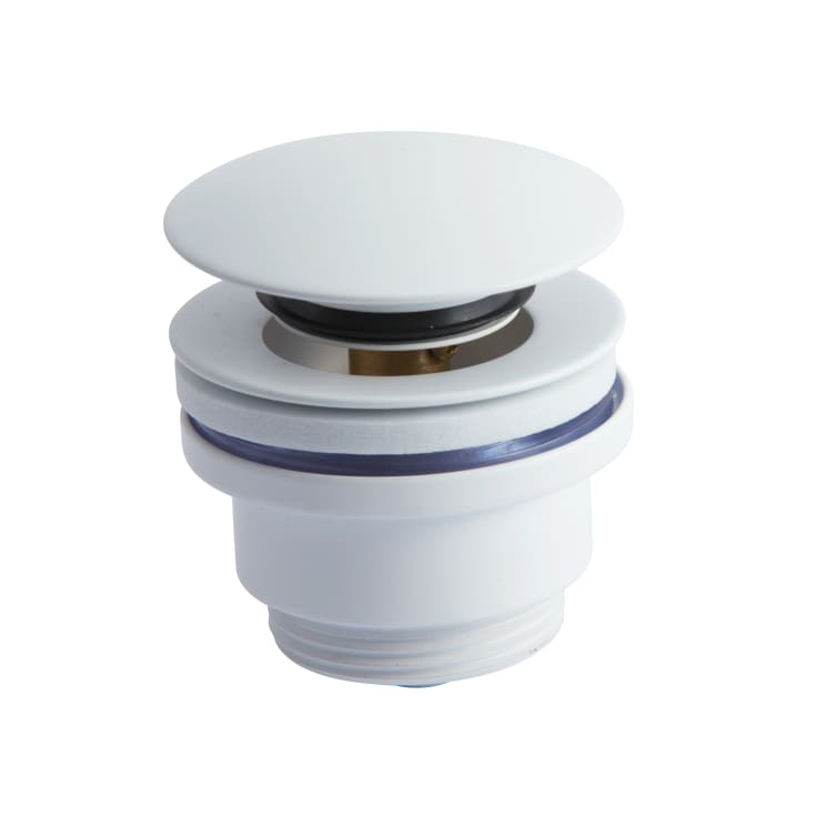 Lavabo Luna bundventil, push-open, mat hvid