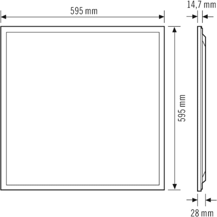 LED Panel JUNA PNL 600 DDP OP 4000 830/840 IP54 DALI-2