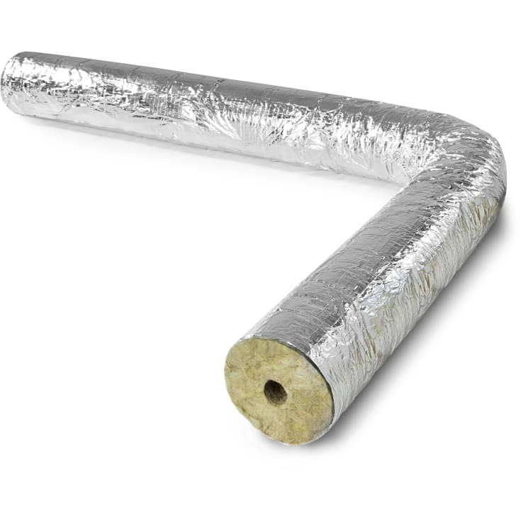 9 meter 15 x 50 mm Rockwool aluskål m. tape
