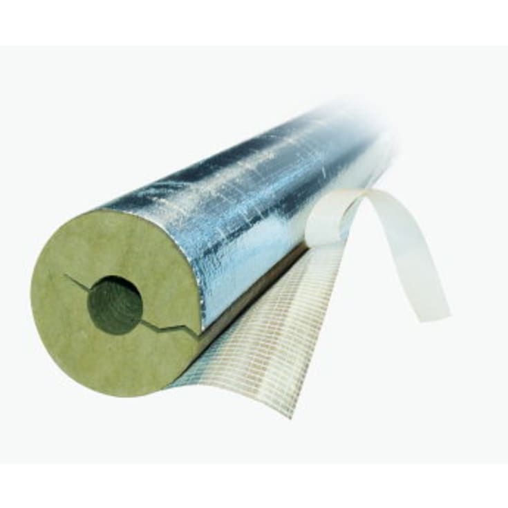 Rockwool Flex rørskål med tape til 60 mm rør, 40 mm isoleringstykkelse, 1 meter