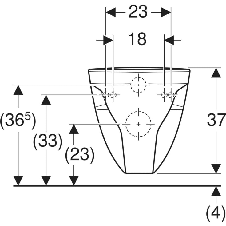 Ifö Spira Classic væghængt toilet, uden skyllekant, rengøringsvenlig, hvid