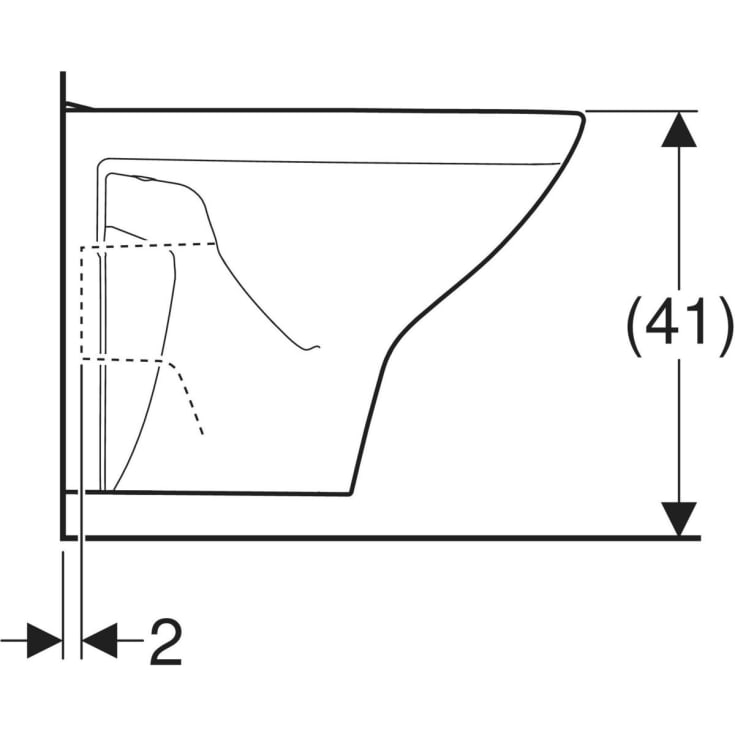 Ifö Spira Classic væghængt toilet, uden skyllekant, rengøringsvenlig, hvid