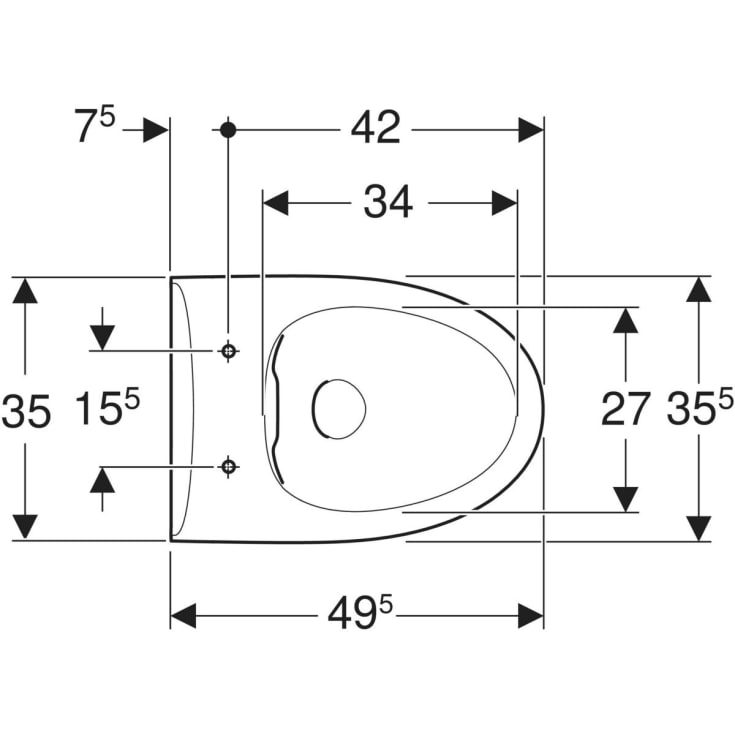 Ifö Spira Classic væghængt toilet, uden skyllekant, rengøringsvenlig, hvid