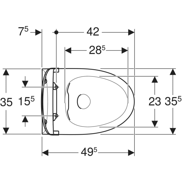 Ifö Spira Classic væghængt toilet, uden skyllekant, rengøringsvenlig, hvid