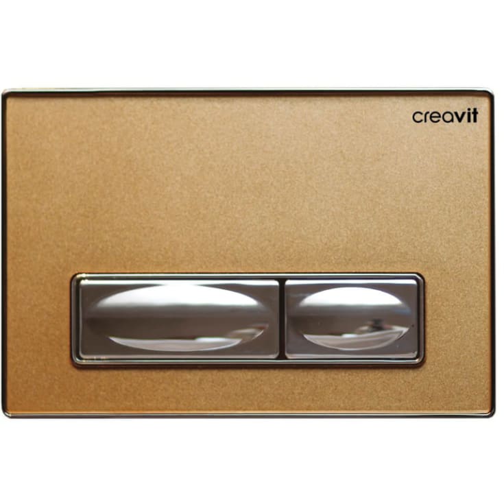 Creavit Design betjeningsplade, guld glas/krom