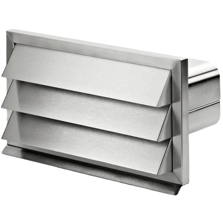 Utvändigt galler för 222x89 mm platt kanal, Rostfritt stål, 290x163 mm