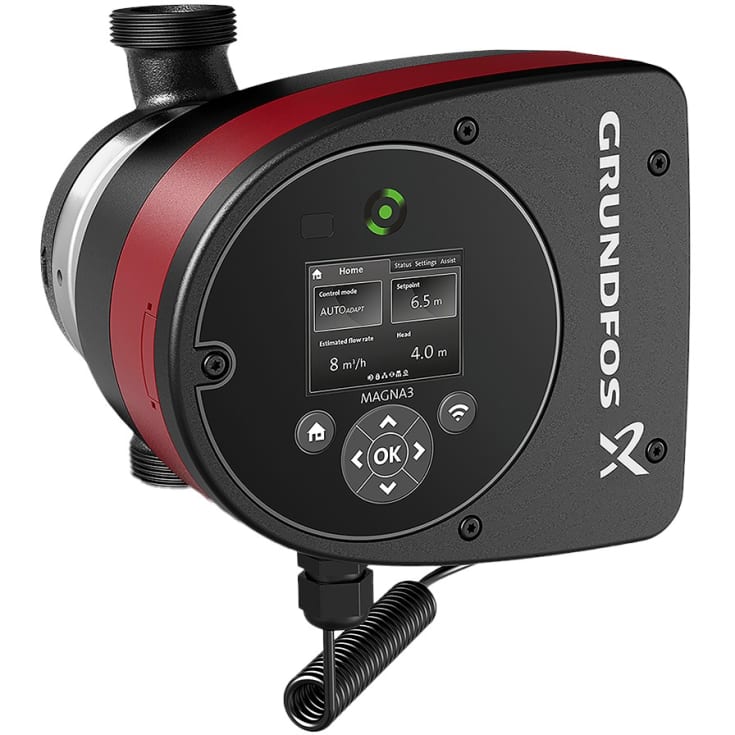 Grundfos Magna3 32-120, 180 mm, for varme