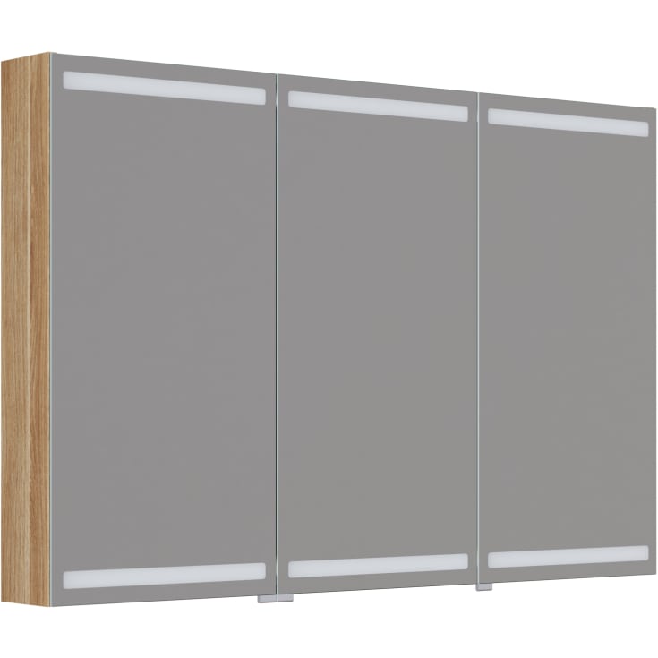 Dansani Inzo Level speilskap, 80x120 cm, eik