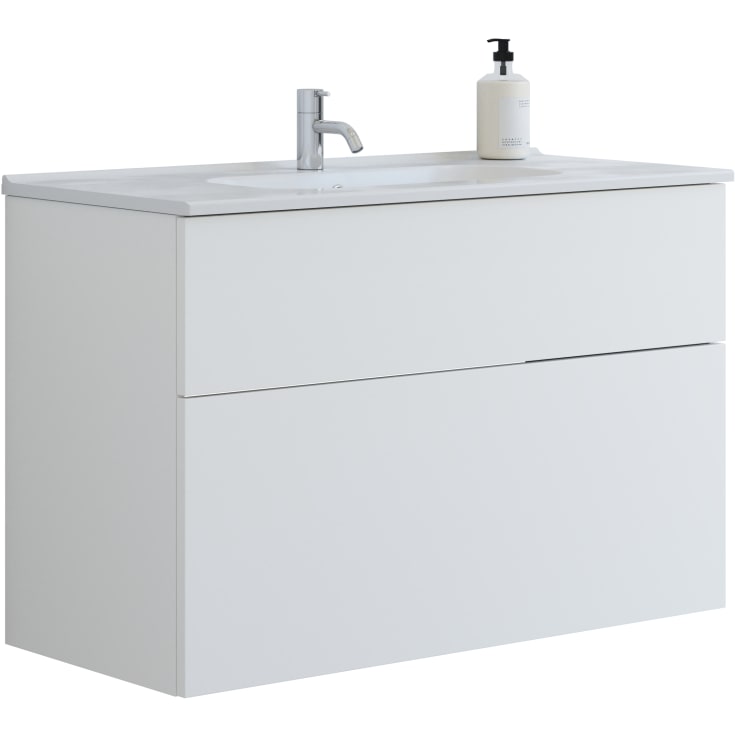 Dansani Luna møbelpakke, 101x45,5 cm, mat hvid