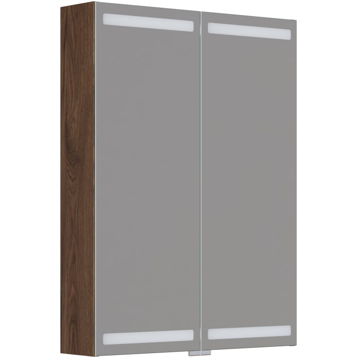 Dansani Luna Level spejlskab, 80x60 cm, brun eg