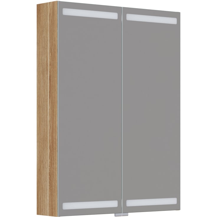 Dansani Luna Level spejlskab, 80x60 cm, eg