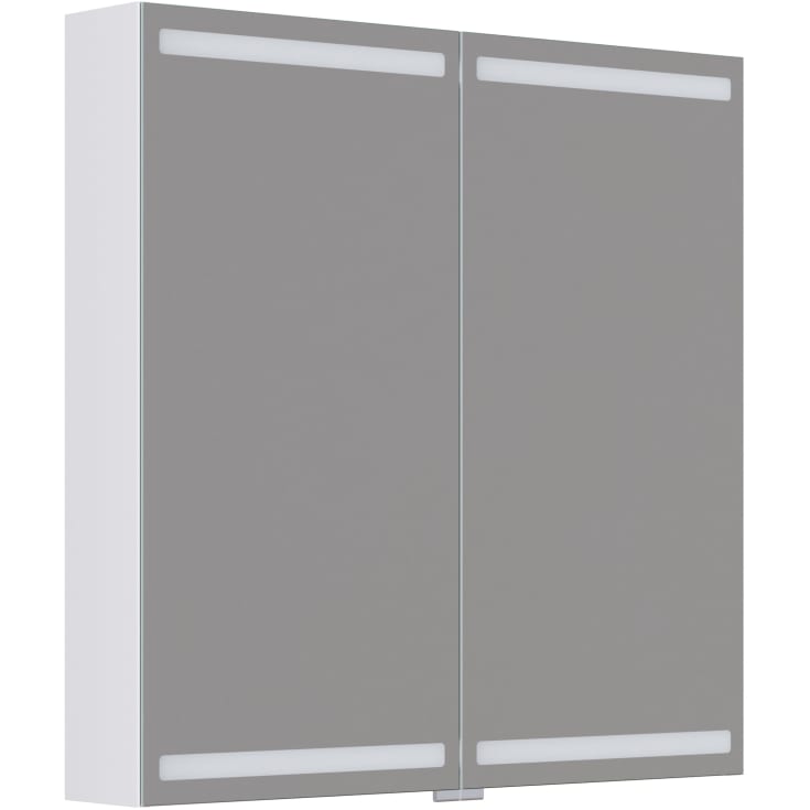 Dansani Luna Level spejlskab, 80x80 cm, mat hvid