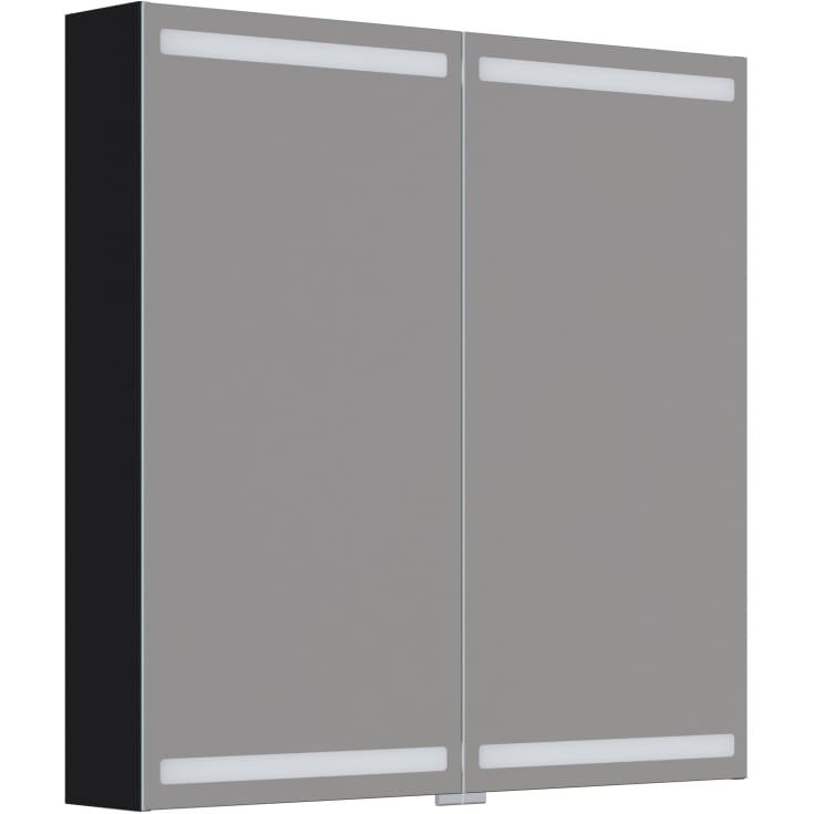 Dansani Inzo Level speilskap, 80x80 cm, sort eik