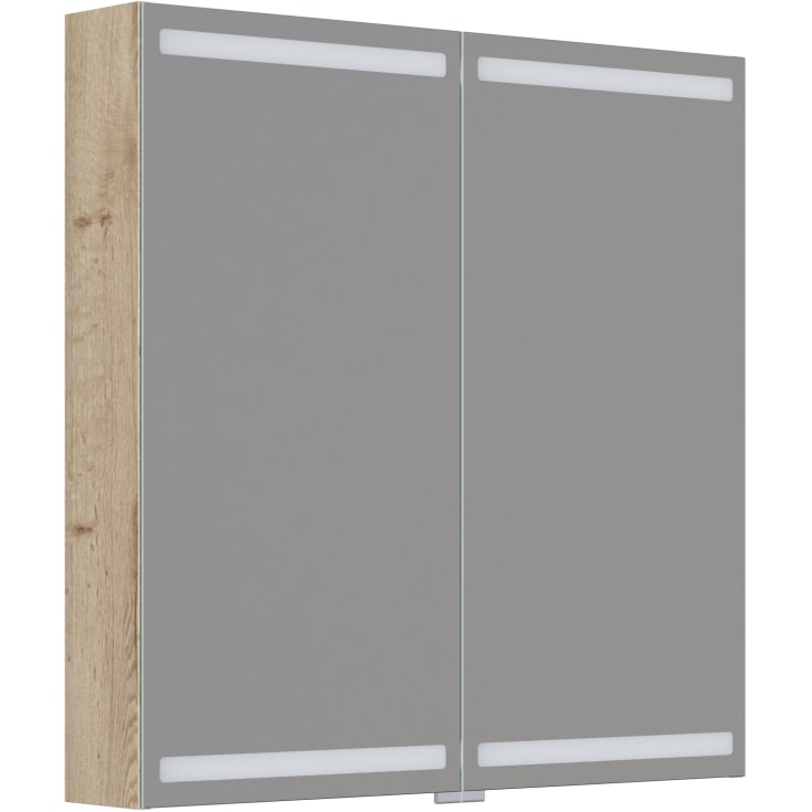Dansani Luna Level spekelskåp, 80x80 cm, ek