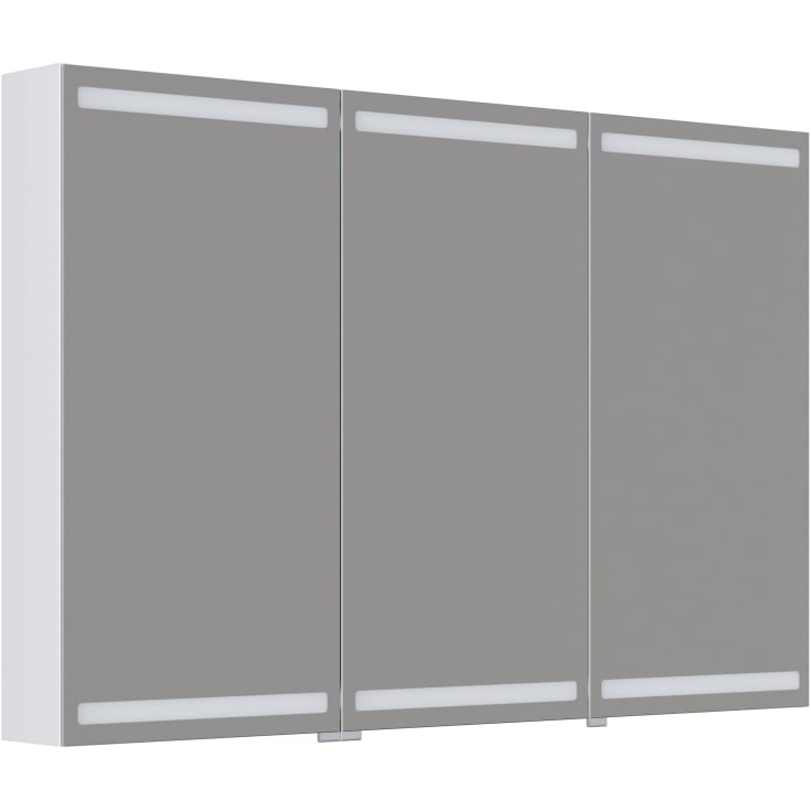 Dansani Luna Level spejlskab, 80x120 cm, mat hvid