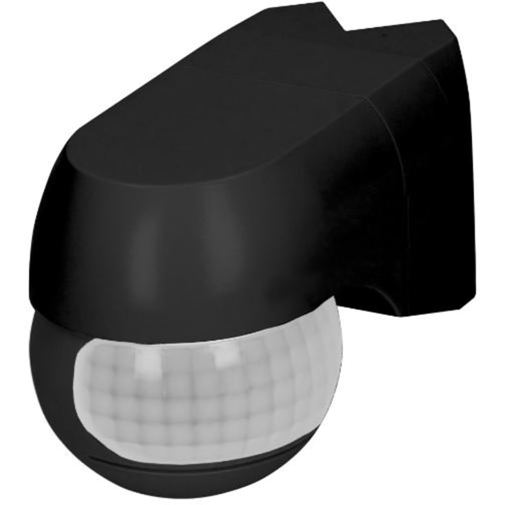 Bevægelsessensor 220° loft, væg og hjørne montage sort IP44