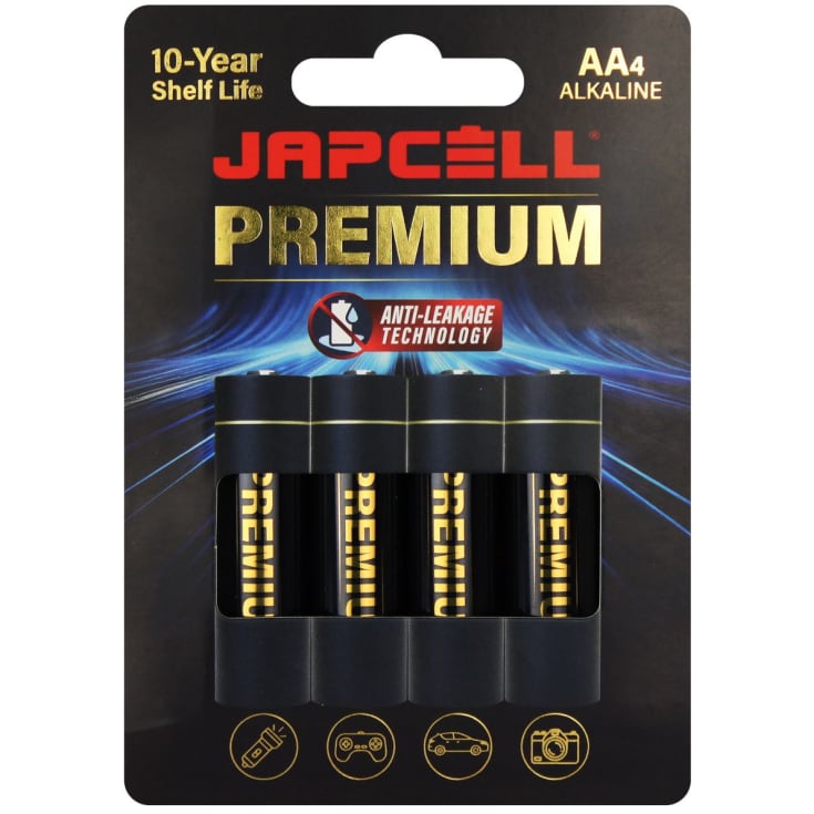 Japcell Premium alkaline AA/LR06 batteri, 4 stk.