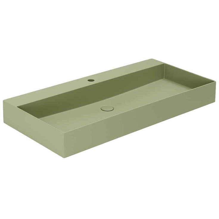 Lavabo Elegance SQ 102 servant, 102x40 cm, matt grønn