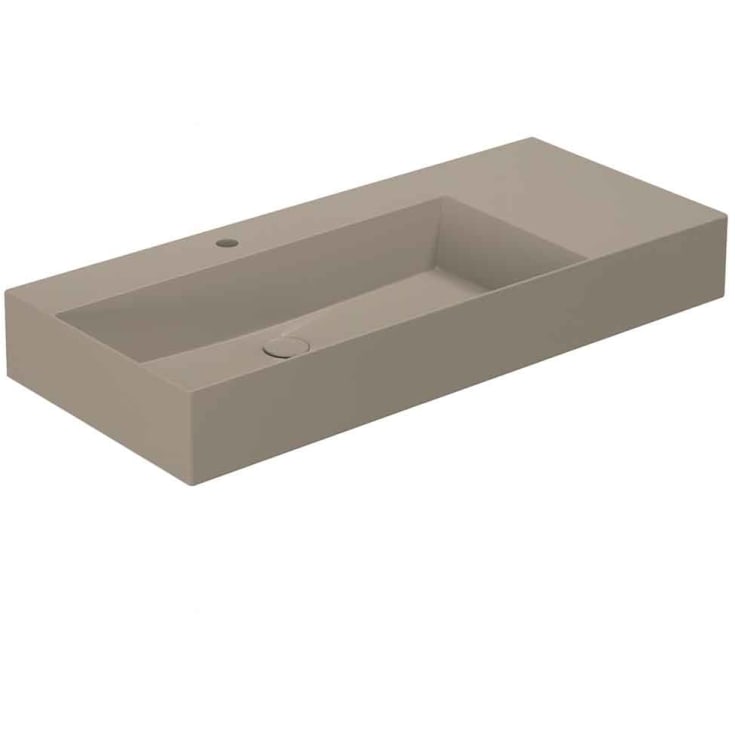 Lavabo Elegance SQ 102 R håndvask, 102x40 cm, mat brun