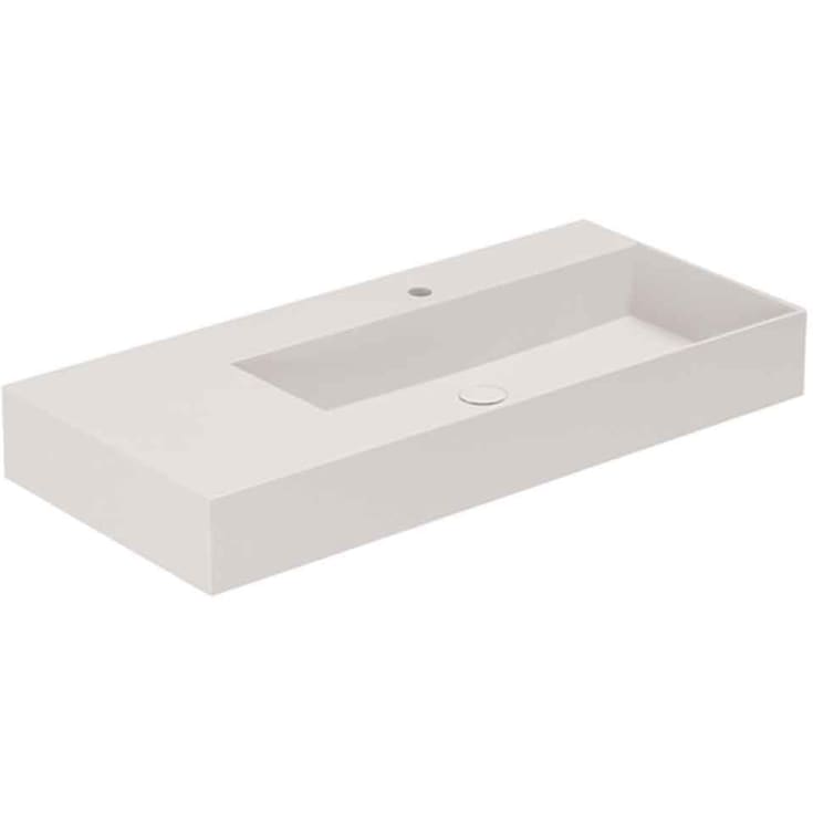 Lavabo Elegance SQ 102 L håndvask, 102x40 cm, mat grå