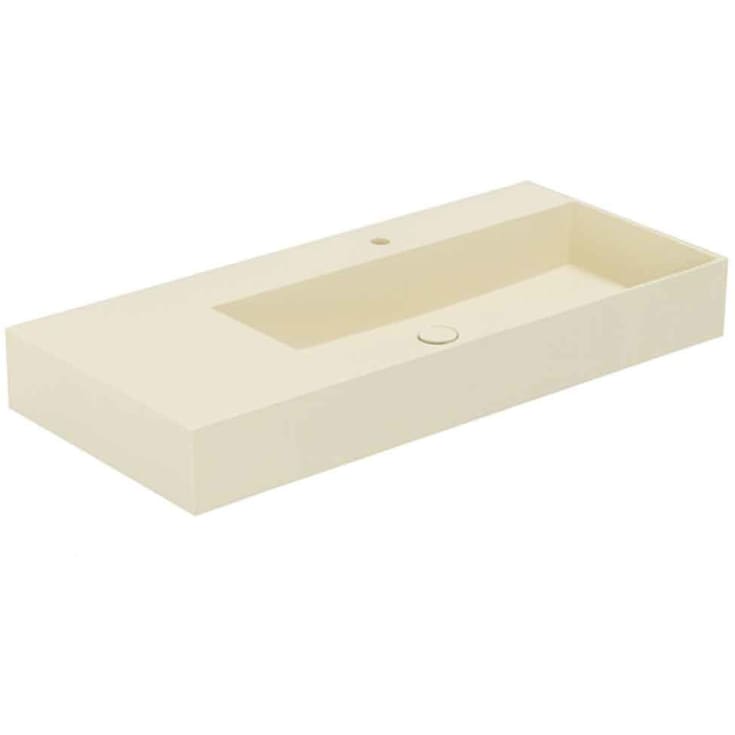 Lavabo Elegance SQ 102 L hÄndvask, 102x40 cm, mat beige