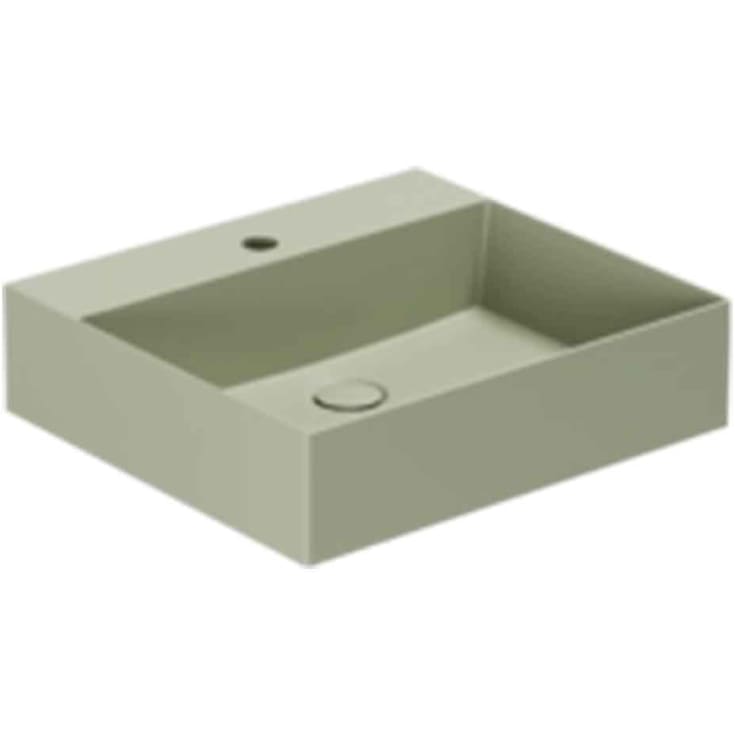 Lavabo Elegance SQ 50 håndvask, 50x45 cm, mat grøn
