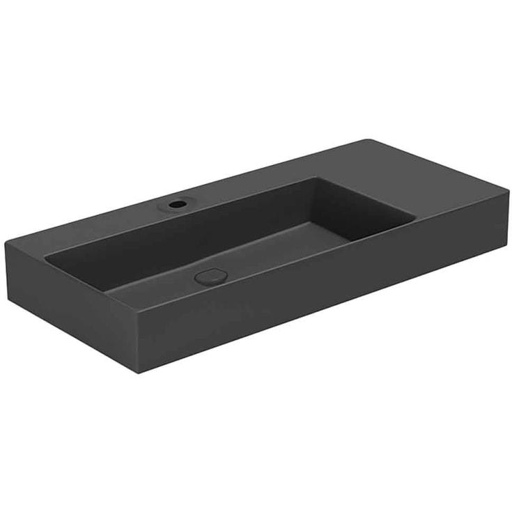 Lavabo Elegance SQ 102 R tvättställ, 102x40 cm, matt svart