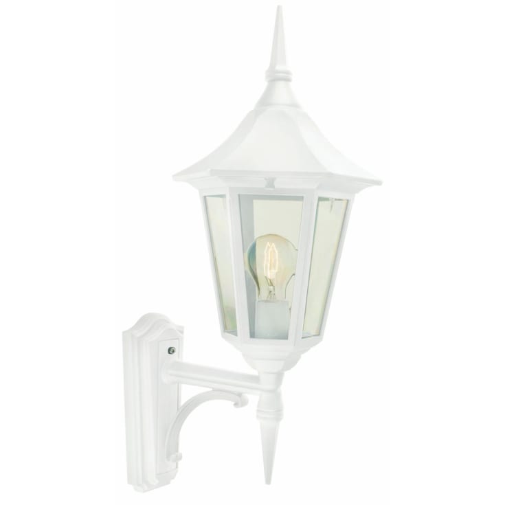 Norlys Modena vegglampe, LED max 9W, klart glass, hvit