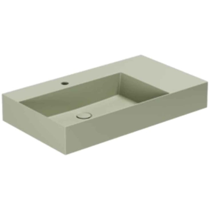 Lavabo Elegance SQ 81 R håndvask, 81x46 cm, mat grøn