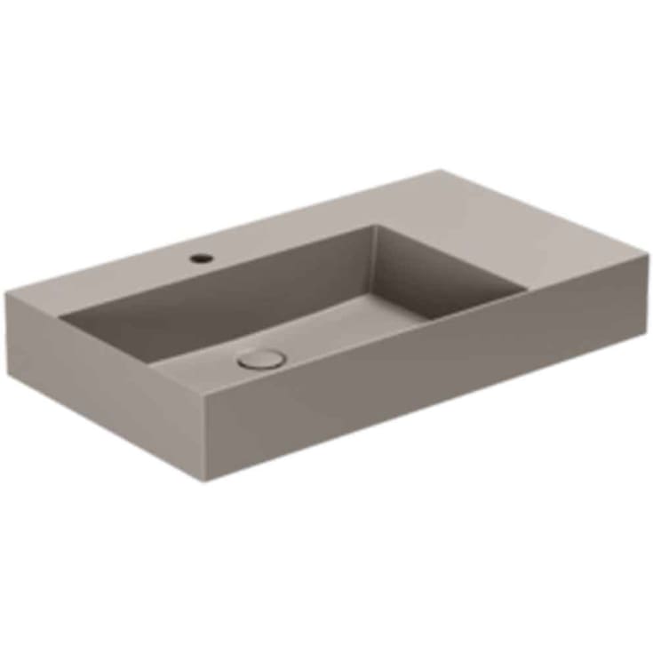 Lavabo Elegance SQ 81 R servant, 81x46 cm, matt brun