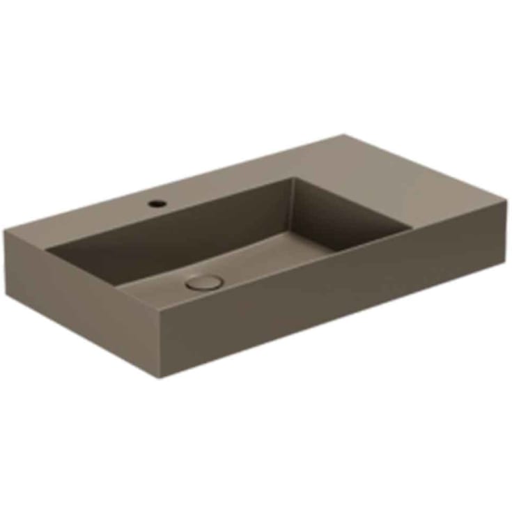 Lavabo Elegance SQ 81 R servant, 81x46 cm, matt brun